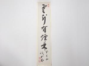 前大徳藤井誡堂筆　「雲外有煙林」　肉筆短冊